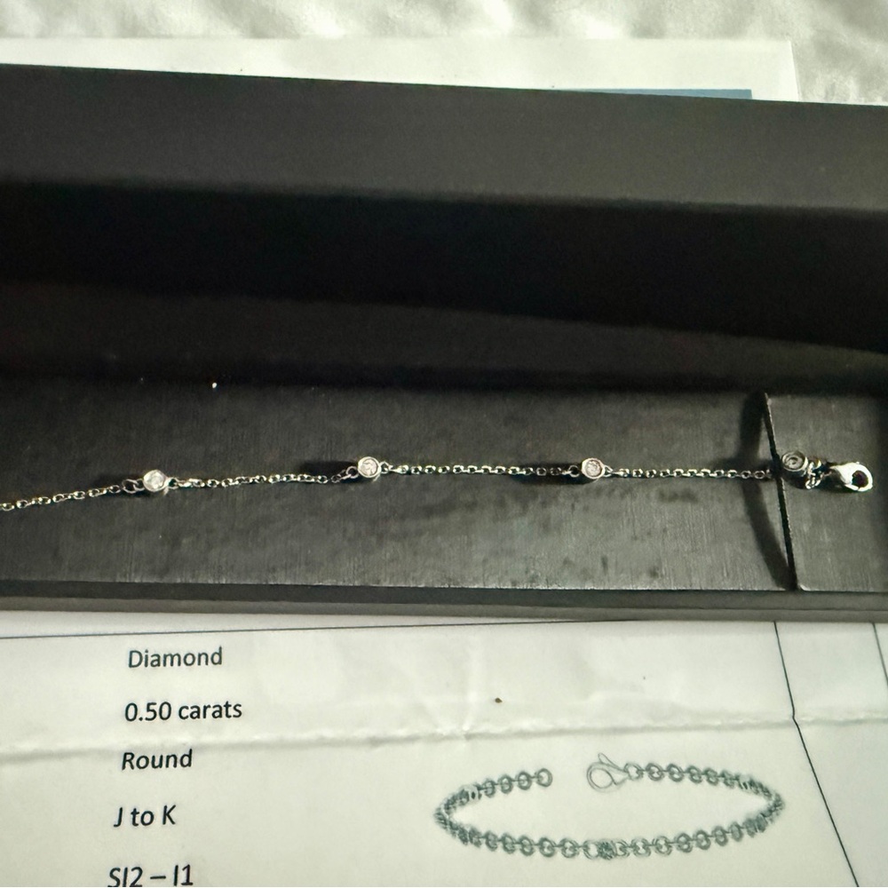 Elegant Silver Diamond Bracelet